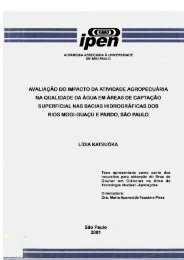 AVALIAÇÃO DO IMPACTO DA ATIVIDADE AGROPECUÁRIA ... - Ipen