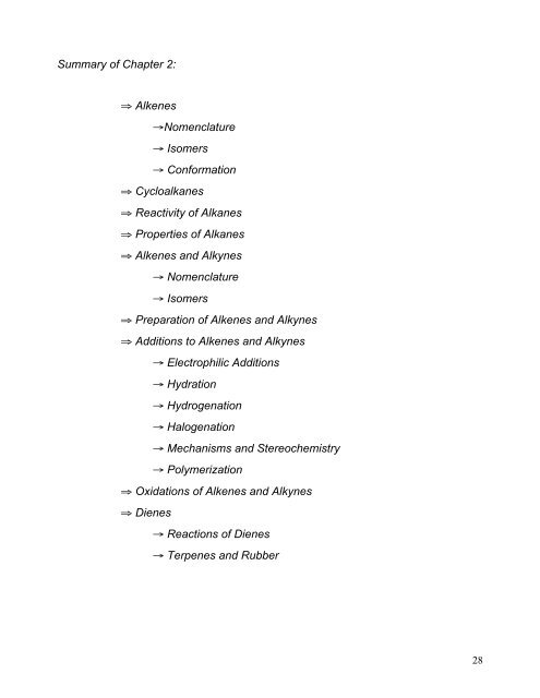 II Alkanes, Alkenes, and Alkynes