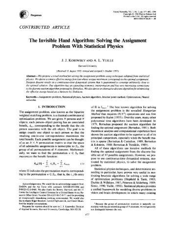 The Invisible Hand Algorithm: Solving the Assignment Problem With ...