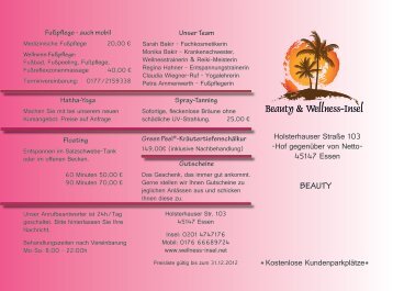 FuÃŸpflege - Beauty & Wellness-Insel