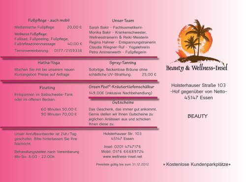 FuÃŸpflege - Beauty & Wellness-Insel