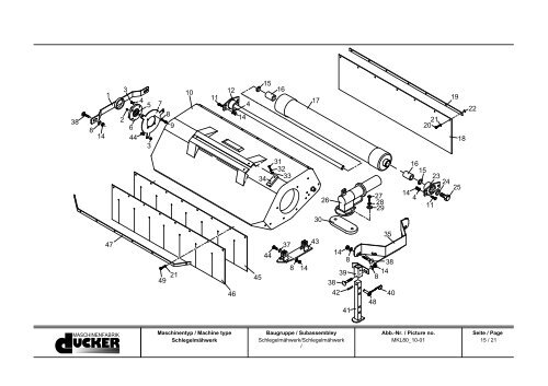 Ersatzteilliste Spare Parts List - Special Maskiner A/S