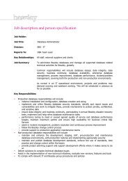 Job description and person specification - Beazley