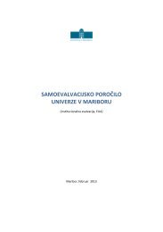 Samoevalvacijsko poročilo UM - Univerza v Mariboru