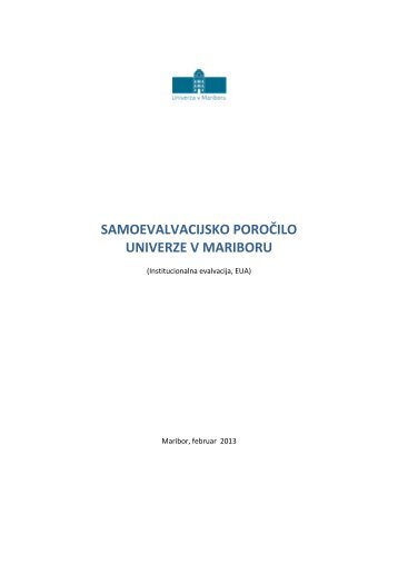 Samoevalvacijsko poročilo UM - Univerza v Mariboru