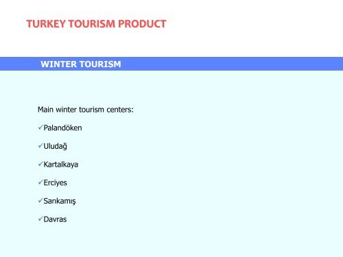REPUBLIC OF TURKEY MINISTRY OF CULTURE AND TOURISM ...