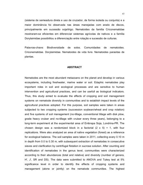 diversidade de nematoides em sistemas de culturas e ... - Index of