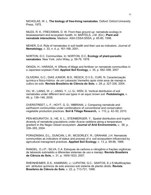 diversidade de nematoides em sistemas de culturas e ... - Index of