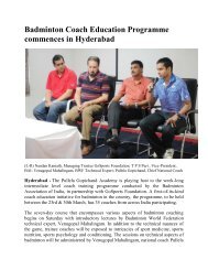 Badminton Coach Education Programme commences in Hyderabad