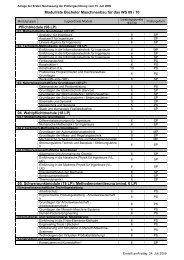 Modulliste Bachelor Maschinenbau für das WS 09 / 10 Pflichtmodule ...