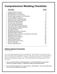 Comprehensive Wedding Checklists (PDF file)