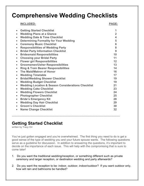 muslim wedding checklist pdf