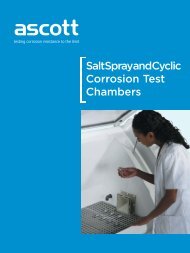 Salt Spray and Cyclic Corrosion Test Chambers - Ascott.nl