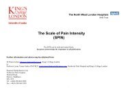 The Scale of Pain Intensity (SPIN) - King's College London