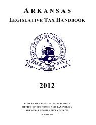 2012 Tax Handbook - Arkansas General Assembly
