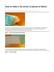 How to make a 3d corner (2 pieces of fabric) - BurdaStyle.com