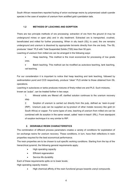 Notes of practical application of ion exchange resins in ... - Purolite