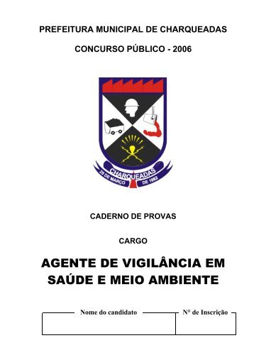 agente de vigilÃ¢ncia em saÃºde e meio ambiente - Charqueadas.rs ...