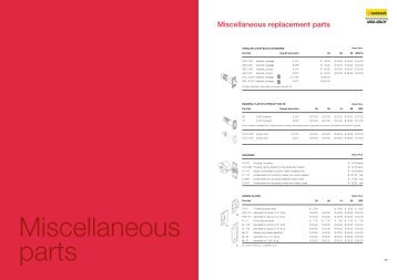 Miscellaneous replacement parts - Hot2Cold