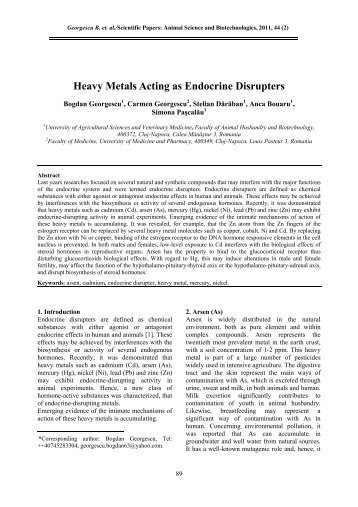 Heavy Metals Acting as Endocrine Disrupters