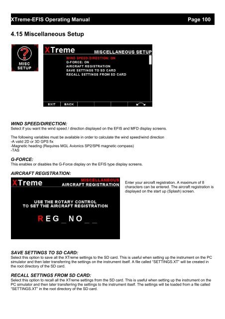 XTreme EFIS - STRATOMASTER Instrumentation MGL Avionics