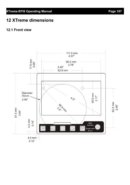 XTreme EFIS - STRATOMASTER Instrumentation MGL Avionics