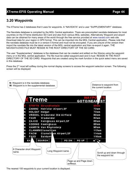 XTreme EFIS - STRATOMASTER Instrumentation MGL Avionics