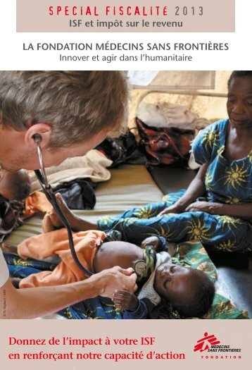 Plaquette Fondation MSF - MÃ©decins Sans FrontiÃ¨res