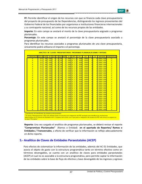 manual de programaciÃ³n y presupuesto para el ejercicio fiscal 2011