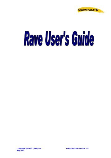 Rave User's Guide - Compulite