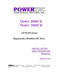 Genesis 2000/3000 Regen Drive manual - PowerTec