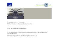 Prof. Dr. Christine Knaevelsrud - Psychotherapeutenkammer Berlin