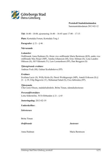 Protokoll_SDN_20130219.pdf - GÃ¶teborg