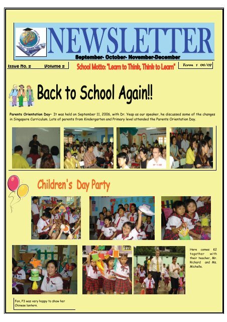 Newsletter 2nd Issue - Anglo Singapore International School