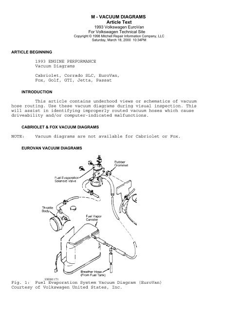 M - VACUUM DIAGRAMS Article Text - Discotrek.co.uk