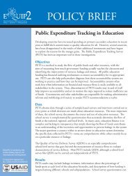 Public Expenditure Tracking in Education - Education Policy Data ...