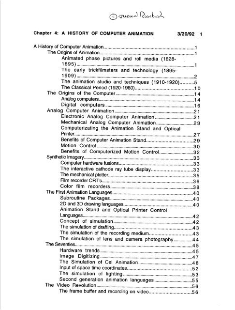 Chapter 4: A HISTORY OF COMPUTER ANIMATION ... - Vasulka.org