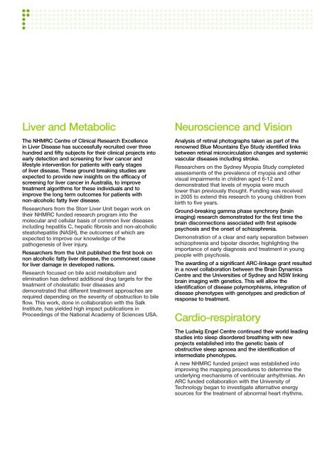 Annual Report 2005 - Westmead Millennium Institute