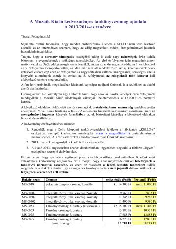 1. osztÃ¡ly - Mozaik KiadÃ³