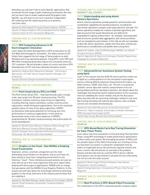 GTC 2012 Program Guide - GPU Technology Conference