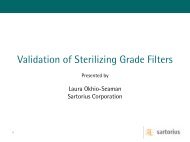 Validation of Sterilizing Grade Filters - ASQ Long Island Section