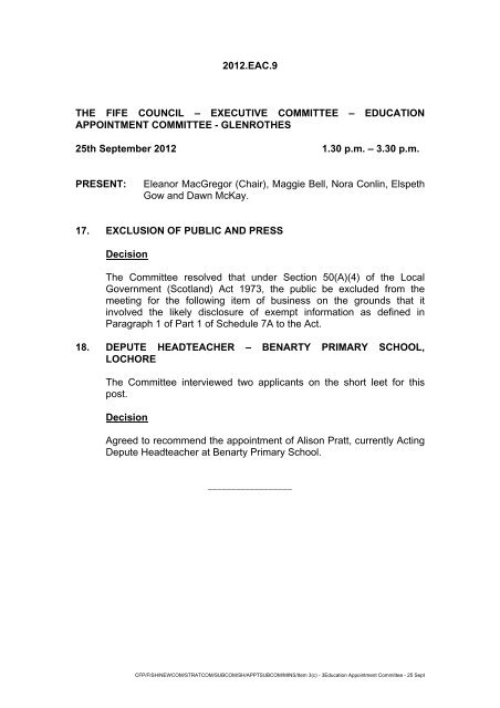 Executive Committee 23rd October, 2012 Agenda Item No. 3(c ...