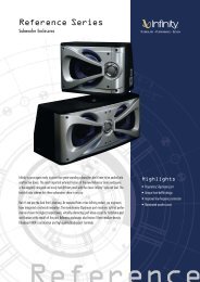 Reference Subwoofer Enclosures (English EU) - Infinity