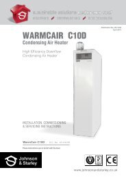 HI-SPEC J50 WARM AIR HEATERS with ... - Johnson u0026amp; Starley