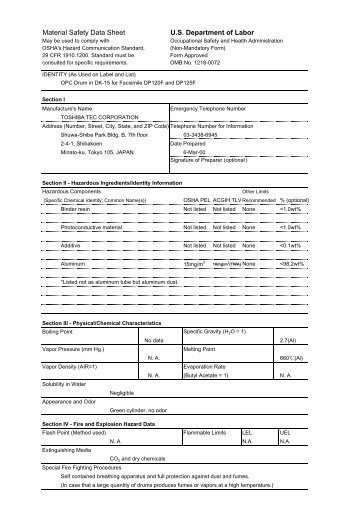 MSDS DK15 - Vanco Systems