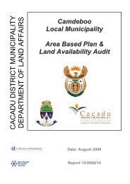 Camdeboo ABP Aug08.pdf - Provincial Spatial Development plan