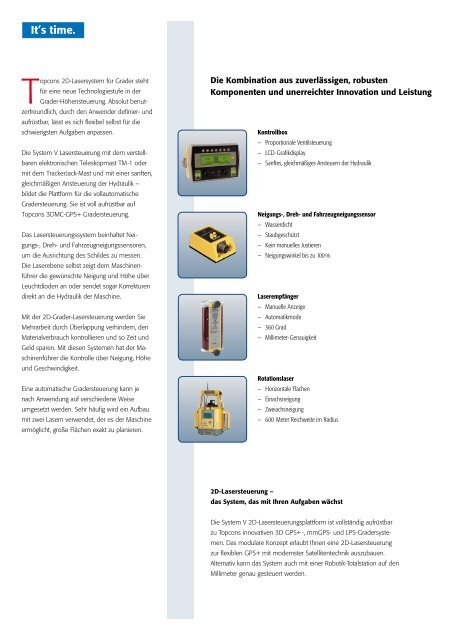 Grader LaSer-SteuerunG - Topcon Positioning