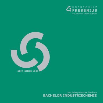 BACHELOR INDUSTRIECHEMIE - Hochschule Fresenius