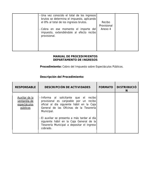 Manual de Procedimientos Tesoreria Municipal - H. Ayuntamiento ...