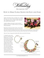 How to Make Floral Bands for Hat and - Williamsburg Marketplace